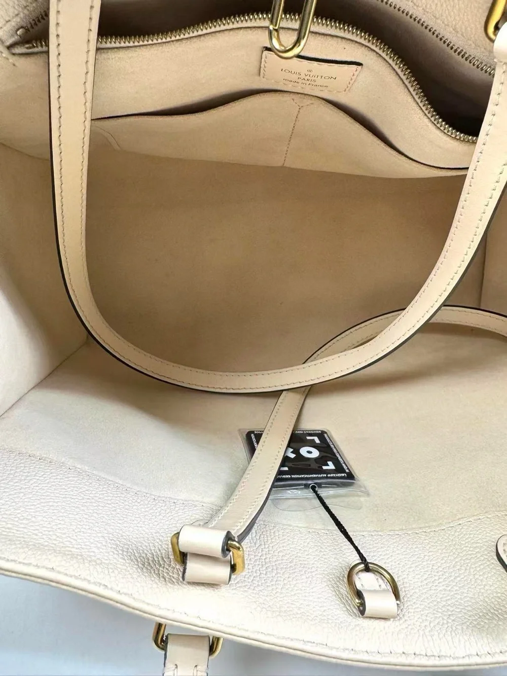 Louis Vuitton Beige Embossed Monogram Crossbody Bag